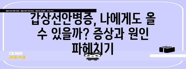 갑상선안병증 완벽 가이드 | 진단, 치료, 안와감압술까지