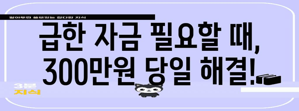 무직자 300만원 당일 소액대출 | 신용등급 관계 없이 승인 가능