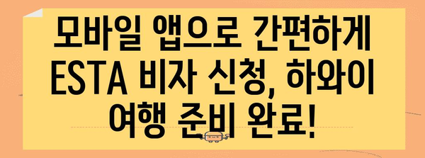 HAWAI ESTA 비자 | 모바일 앱으로 손쉽게 신청