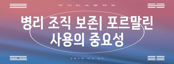 병리 조직 효과적 보존 | 포르말린 사용 가이드