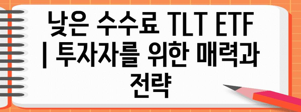 낮은 수수료 TLT ETF | 투자자를 위한 매력과 전략