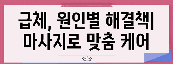 급체 증상 해소법 | 효과적인 손짓과 마사지