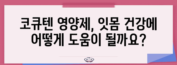 잇몸 건강에 필수, 영양제 코큐텐 선택 가이드