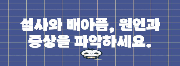 설사와 배아픔 | 증상과 치료법 가이드