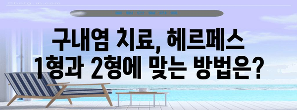 구내염 비교 가이드 | 헤르페스 1형 vs 헤르페스 2형