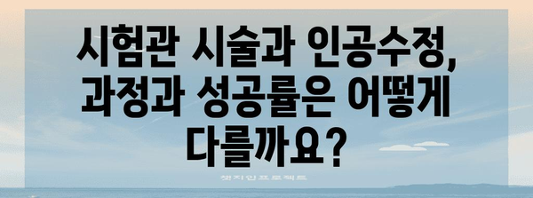 시험관 시술과 인공수정의 차이점 이해하기