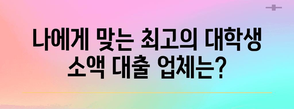 대학생 소액 대출 | 자격, 최고 업체, 신청 방법