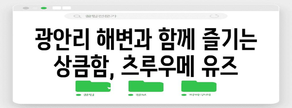 츠루우메 유즈 소개 | 광안리에서 즐기는 상큼한 칵테일