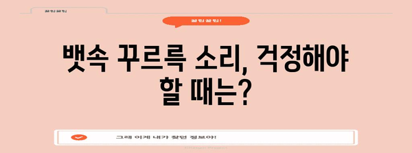 배에서 꾸르륵 소리의 진짜 이유 5가지