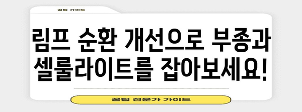 림프절 부종·셀룰라이트 관리 | 일산의 믿음직한 솔루션