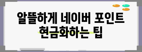 네이버 포인트 현금화 꿀팁 | 즉시 현금으로 바꾸는 방법