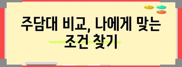 아파트 담보대출을 위한 주담대 비교 가이드 | 개인사업자를 위한 안내