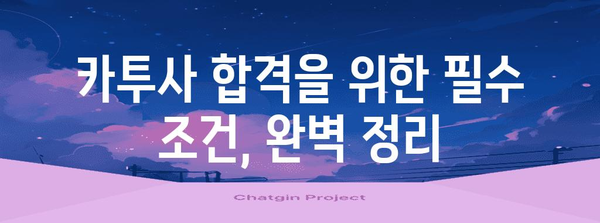 카투사 지원 전략 | 완벽 가이드