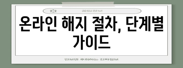 행복주택 온라인 해지 절차 | 간편하게 해약 신청하기