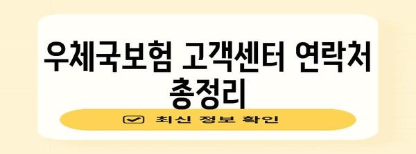 우체국보험 고객센터 안내서 | 연락처, 운영시간, 문의 방법