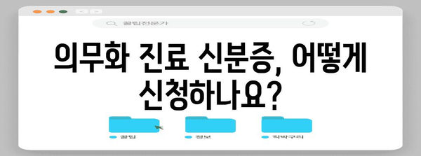 의무화 진료 신분증 신청 절차와 주의 사항