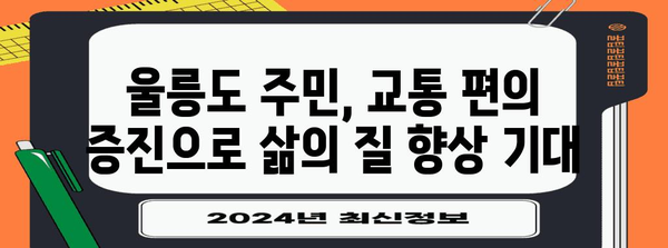 울릉도 공항 완공 기대 | 서울에서 1시간 시대 돌입