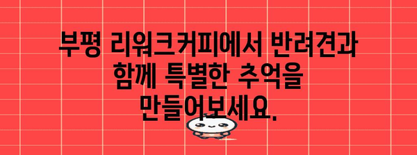 부평 애견 동반 카페 리워크커피 | 댕댕이와 함께 힐링 타임