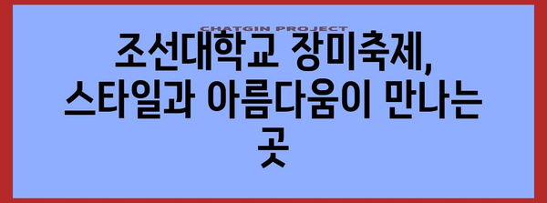 조선대학교 장미축제 패션 룩북 | 2024 가을 트렌드