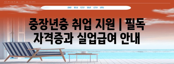 중장년층 취업 지원 | 필독 자격증과 실업급여 안내