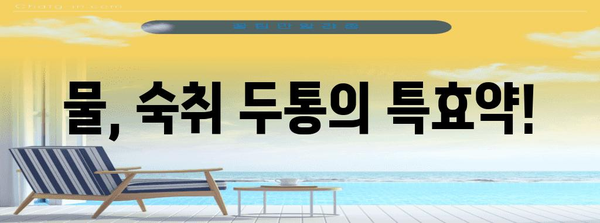 숙취 두통 해결을 위한 꿀팁 5가지