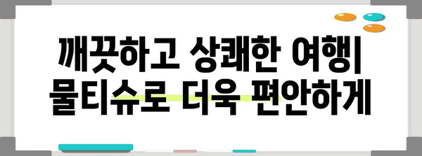 기내 물티슈 무제한 반입법 | 편안한 여행에 필수