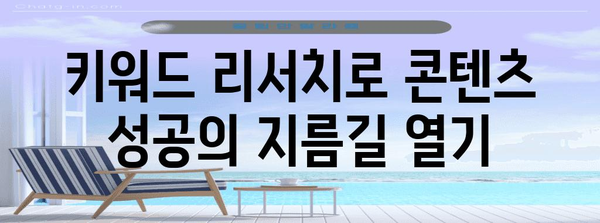 키워드 리서치 | 성공적인 콘텐츠 구축