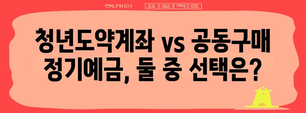 청년희망적금 만기 활용전략 | 청년도약계좌 VS 공동구매 정기예금