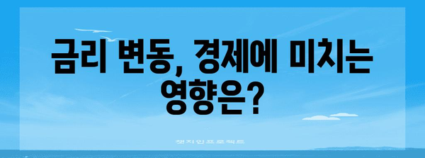금리 전망과 예상, 한국은행의 통찰력 분석