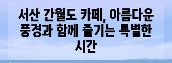 서산 간월도 카페 가이드 | 갯벌 전망을 감상하며 휴식을 즐기는 5가지 장소