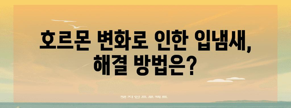 호르몬 변화가 숨긴 입냄새 | 원인과 해결책
