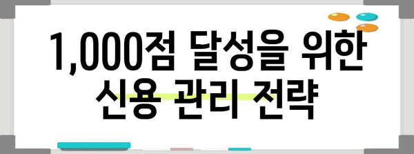신용점수 1,000점 전략 | 완벽 가이드